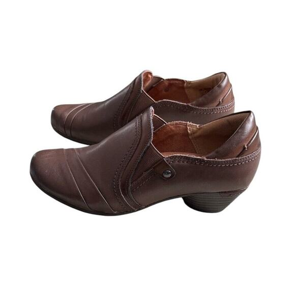 Cobb Hill By Rockport Bark Leather Laurel Slip On Shoes Size 6.5 Classy Comfort - Picture 1 of 8